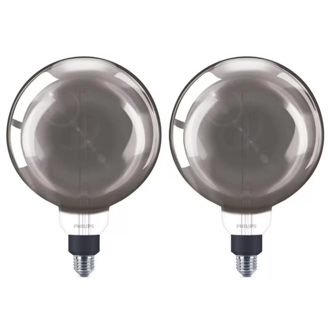 Philips LED Lampe ersetzt 25W, E27 Globe G200, grau, warmweiß, 200 Lumen, d günstig online kaufen