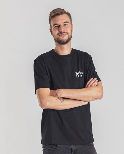 T-shirt Aus Bio-baumwolle - Degree Crew - Schwarz günstig online kaufen