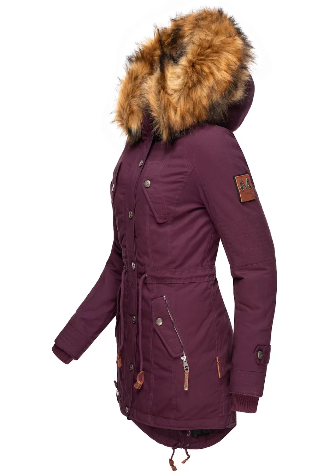 Marikoo Wintermantel La Viva Prc stylischer Winterparka mit abnehmbarem Kun günstig online kaufen