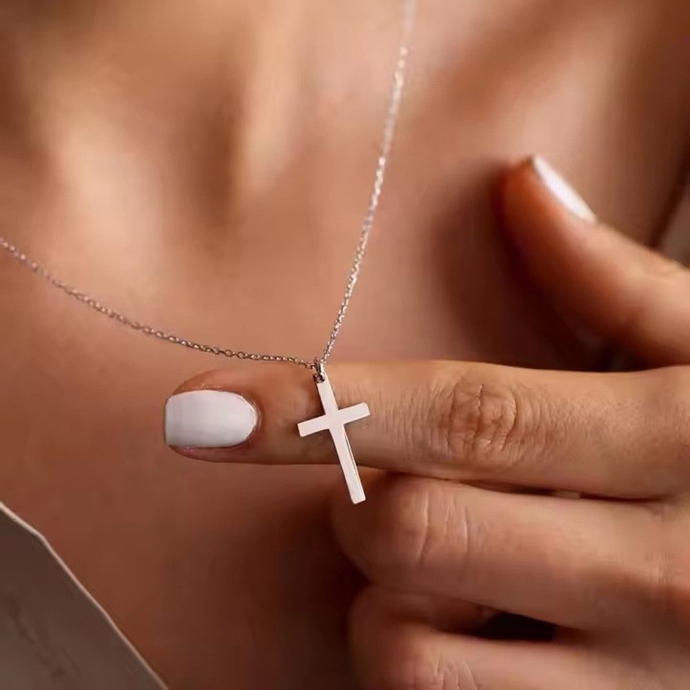 Runde Perlé Kette mit Anhänger minimalistische günstig online kaufen