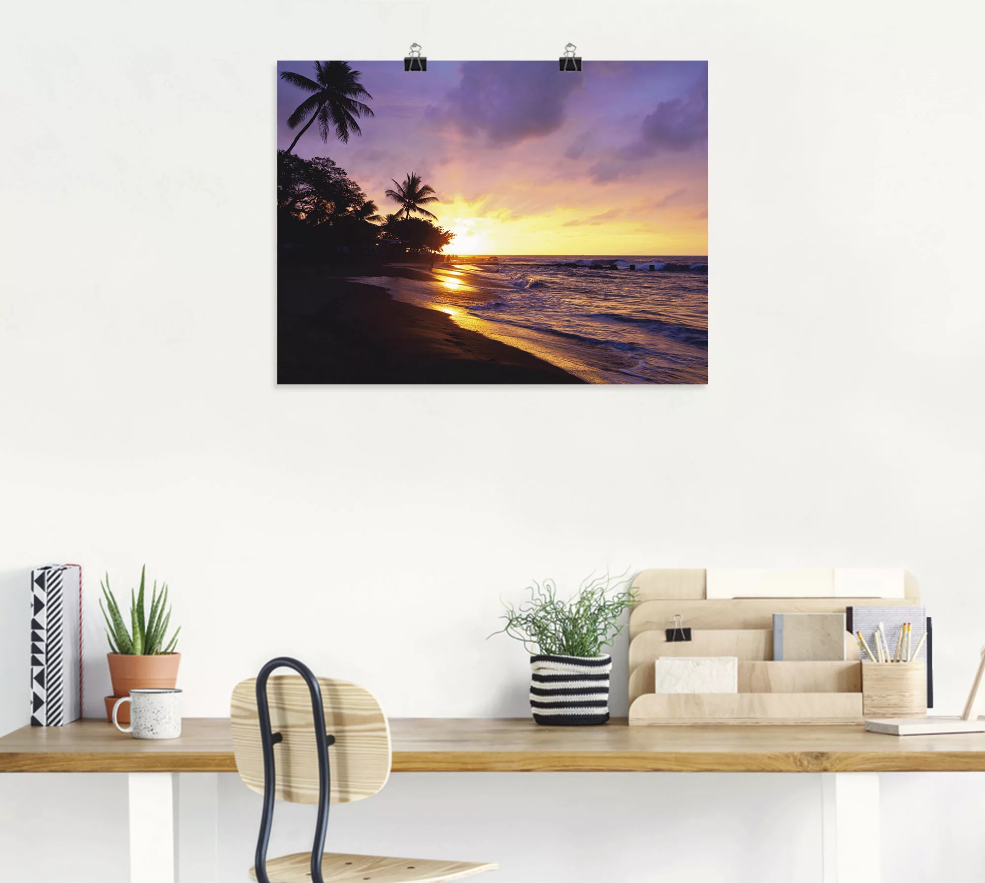 Artland Wandbild "Tropischer Strand", Sonnenaufgang & -untergang, (1 St.), günstig online kaufen