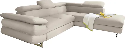 INOSIGN Ecksofa "Solution L-Form", mit Arm- & Kopfteilverstellung, wahlweis günstig online kaufen