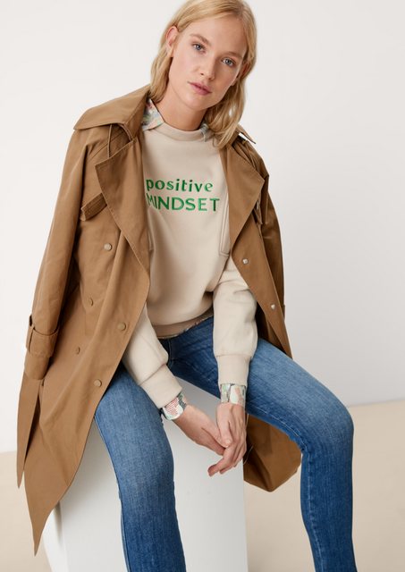 s.Oliver Sweatshirt Softer Sweater mit Wording Stickerei günstig online kaufen