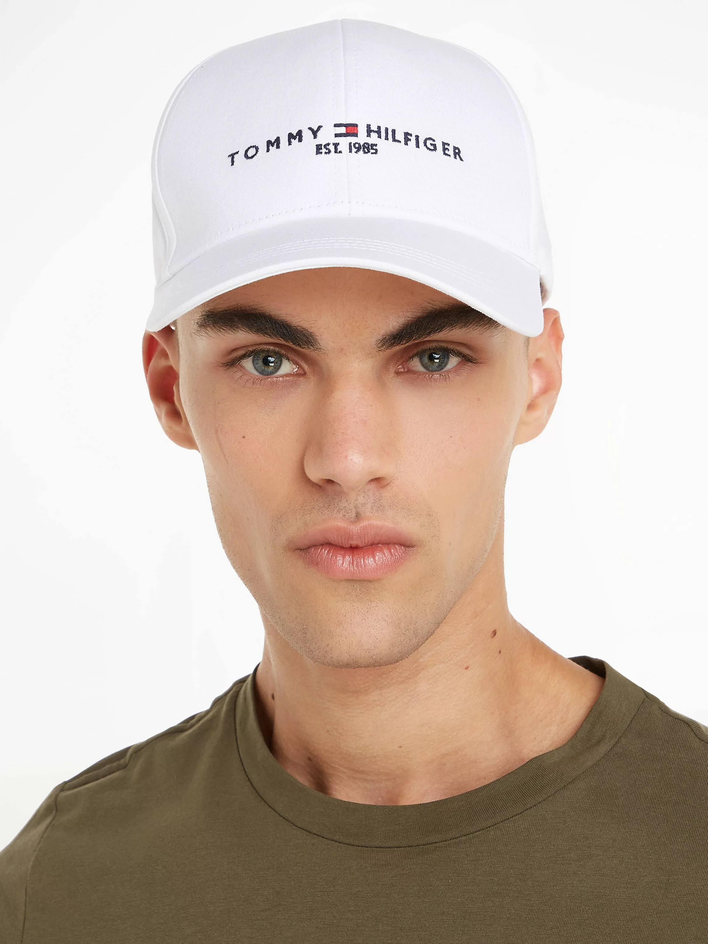 Tommy Hilfiger – Baseballkappe mit „Established“-Logo in Schwarz günstig online kaufen