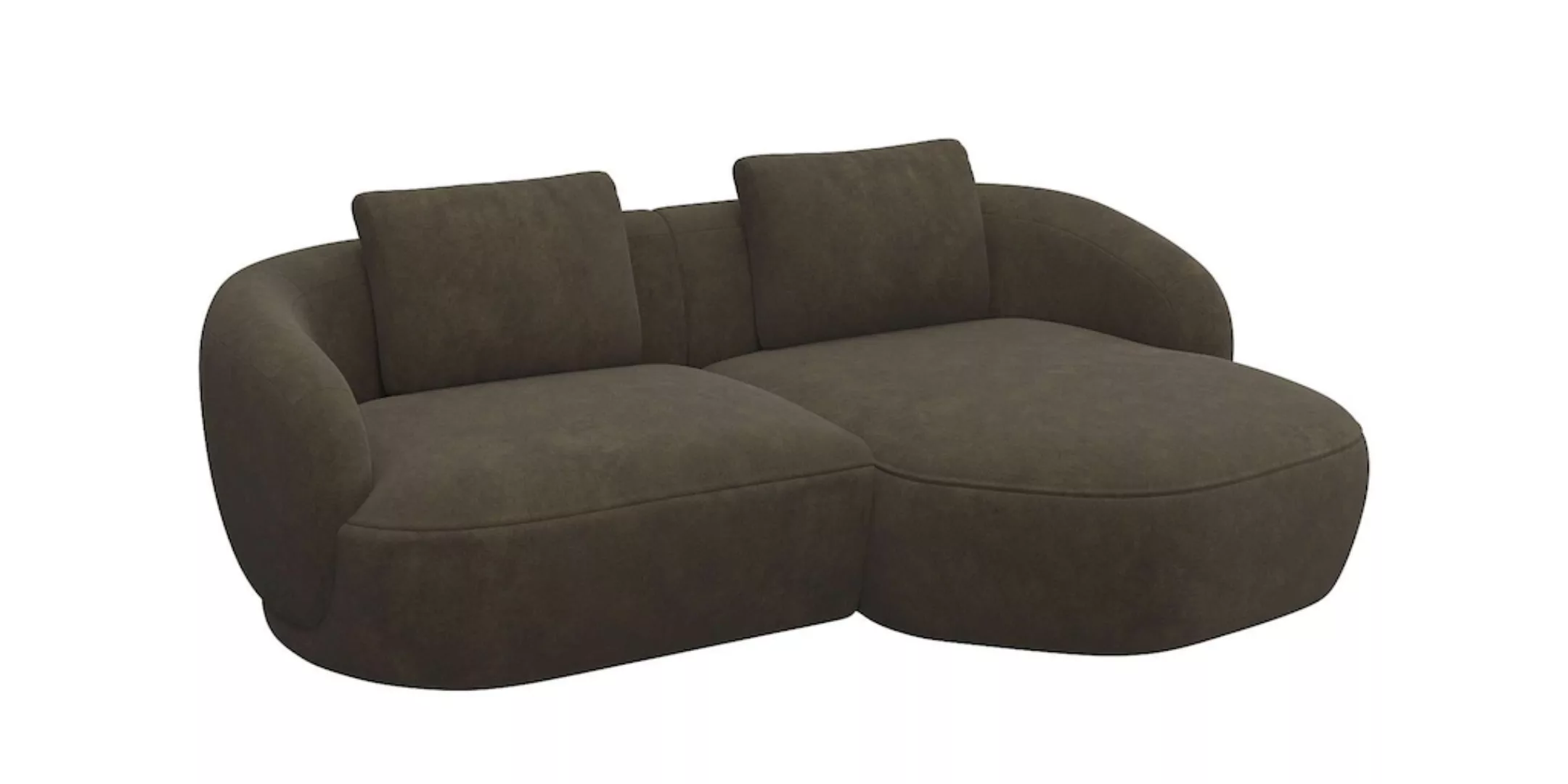 FLEXLUX Wohnlandschaft "Torino, rund, L-Form, Sofa-Ecke mit Recamiere, Long günstig online kaufen