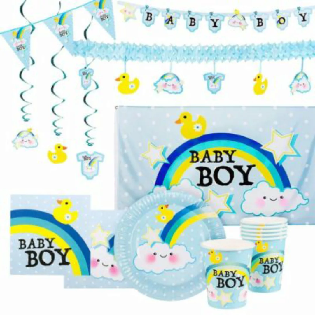 METAMORPH Baby Party Deko Set Boy 31-teilig blau günstig online kaufen