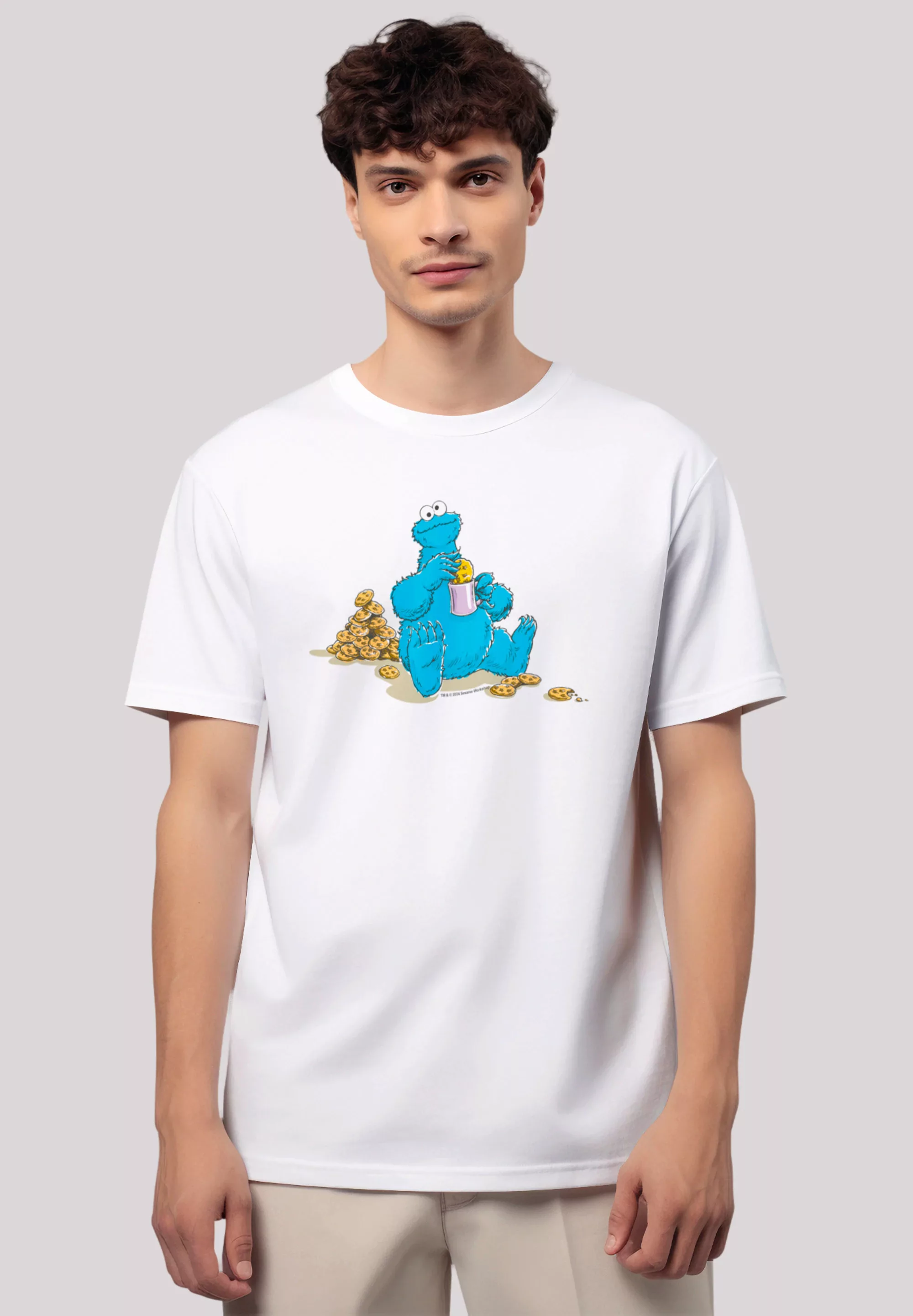 F4NT4STIC T-Shirt "Sesamstraße Cookie Monster Coockietime", Premium Qualitä günstig online kaufen