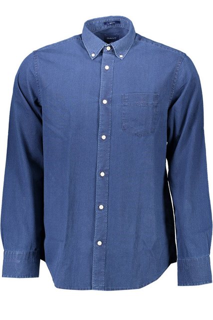 Gant Langarmhemd Herren Langarmhemd Blau Regular Fit mit Button-Down-Kragen günstig online kaufen