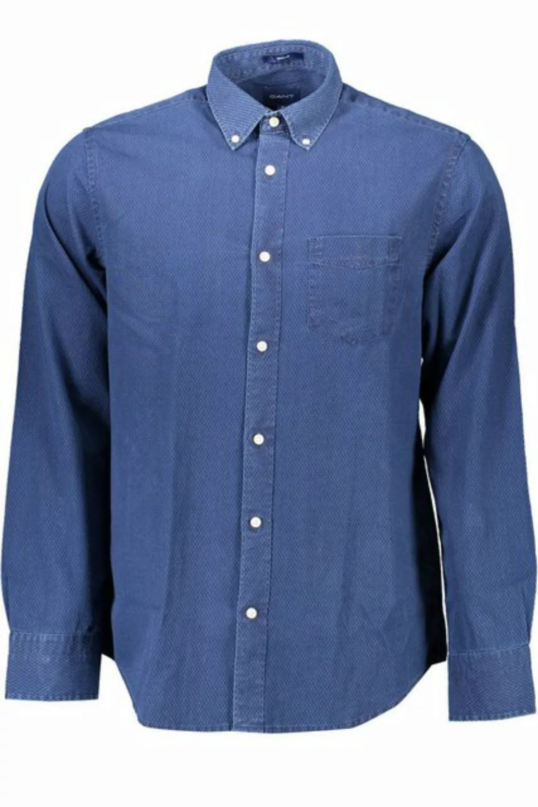 Gant Langarmhemd Herren Langarmhemd Blau Regular Fit mit Button-Down-Kragen günstig online kaufen