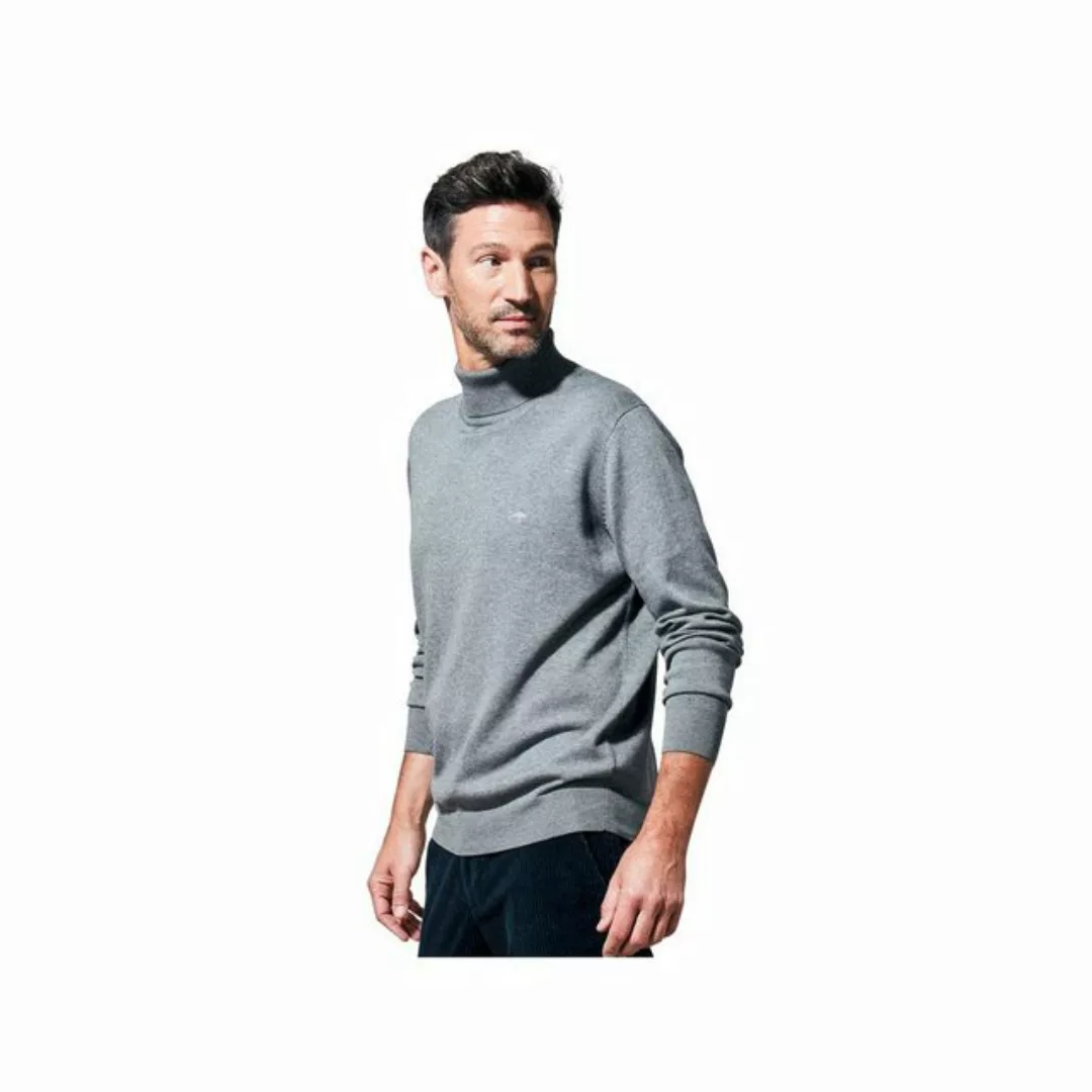 FYNCH-HATTON Rundhalspullover grau regular fit (1-tlg) günstig online kaufen