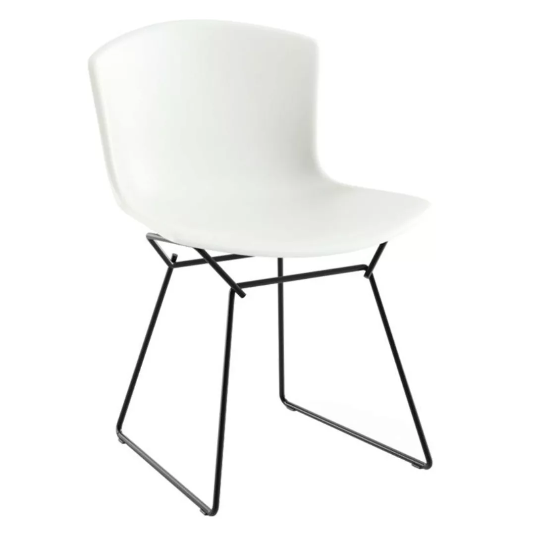 Knoll International - Bertoia Plastic Stuhl Gestell schwarz - weiß/Polyprop günstig online kaufen