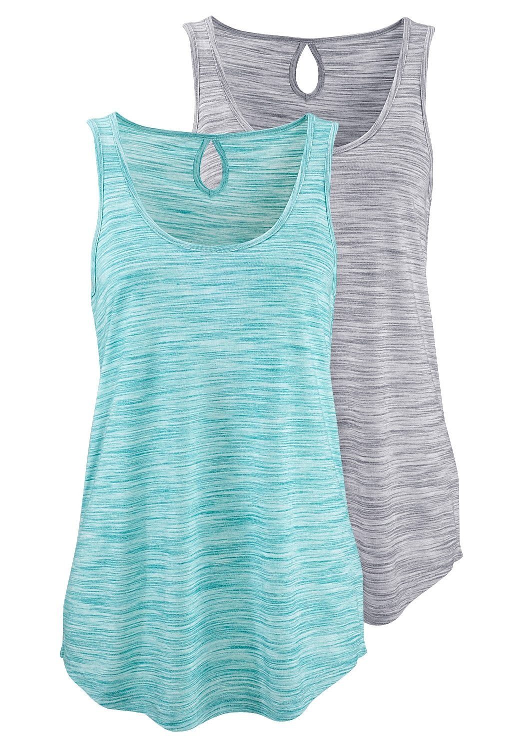 Beachtime Tanktop "mit Struktureffekt", (2er-Pack), aus pflegeleichter Qual günstig online kaufen
