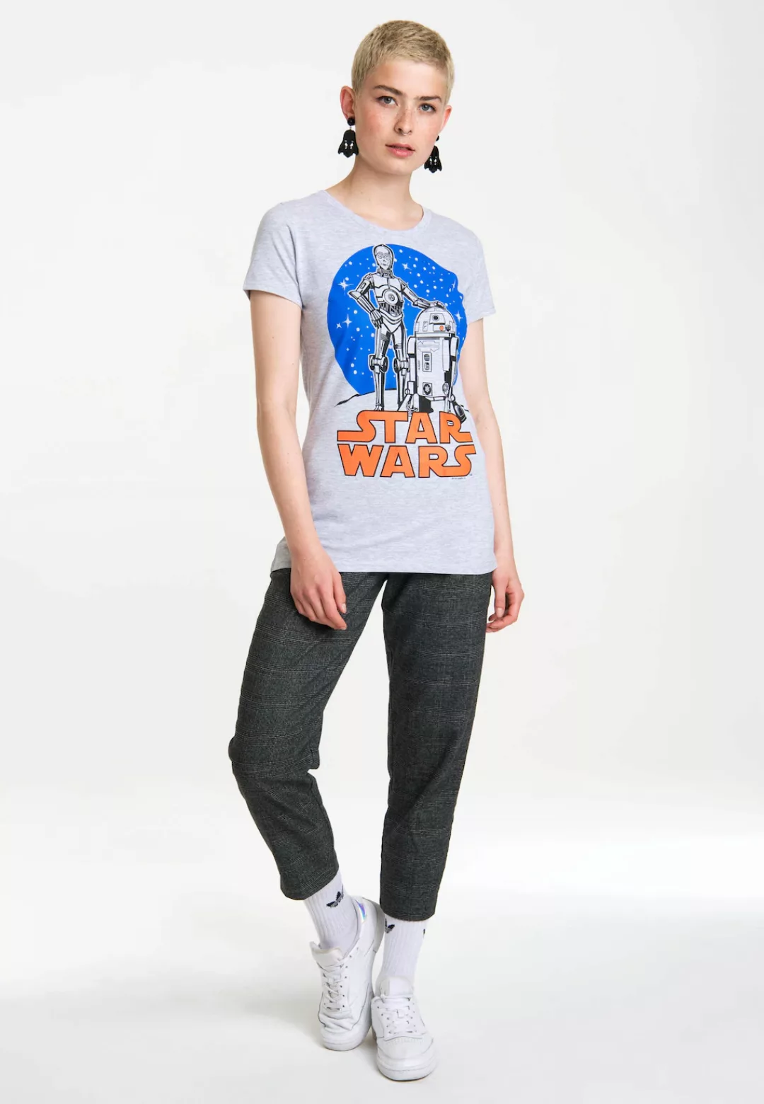 LOGOSHIRT T-Shirt "R2-D2 & C-3PO Star Wars", mit coolem Frontprint günstig online kaufen