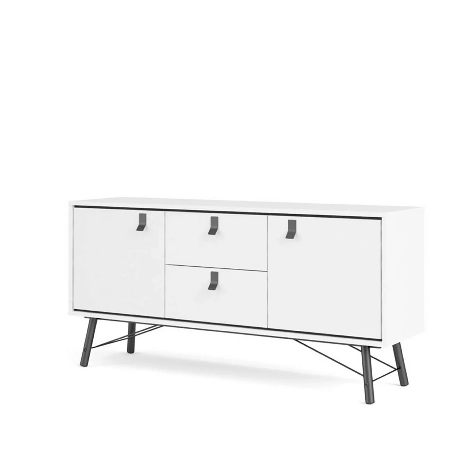 ebuy24 Rye Sideboard 2 Türen 2 Schubladen Mattweiss günstig online kaufen