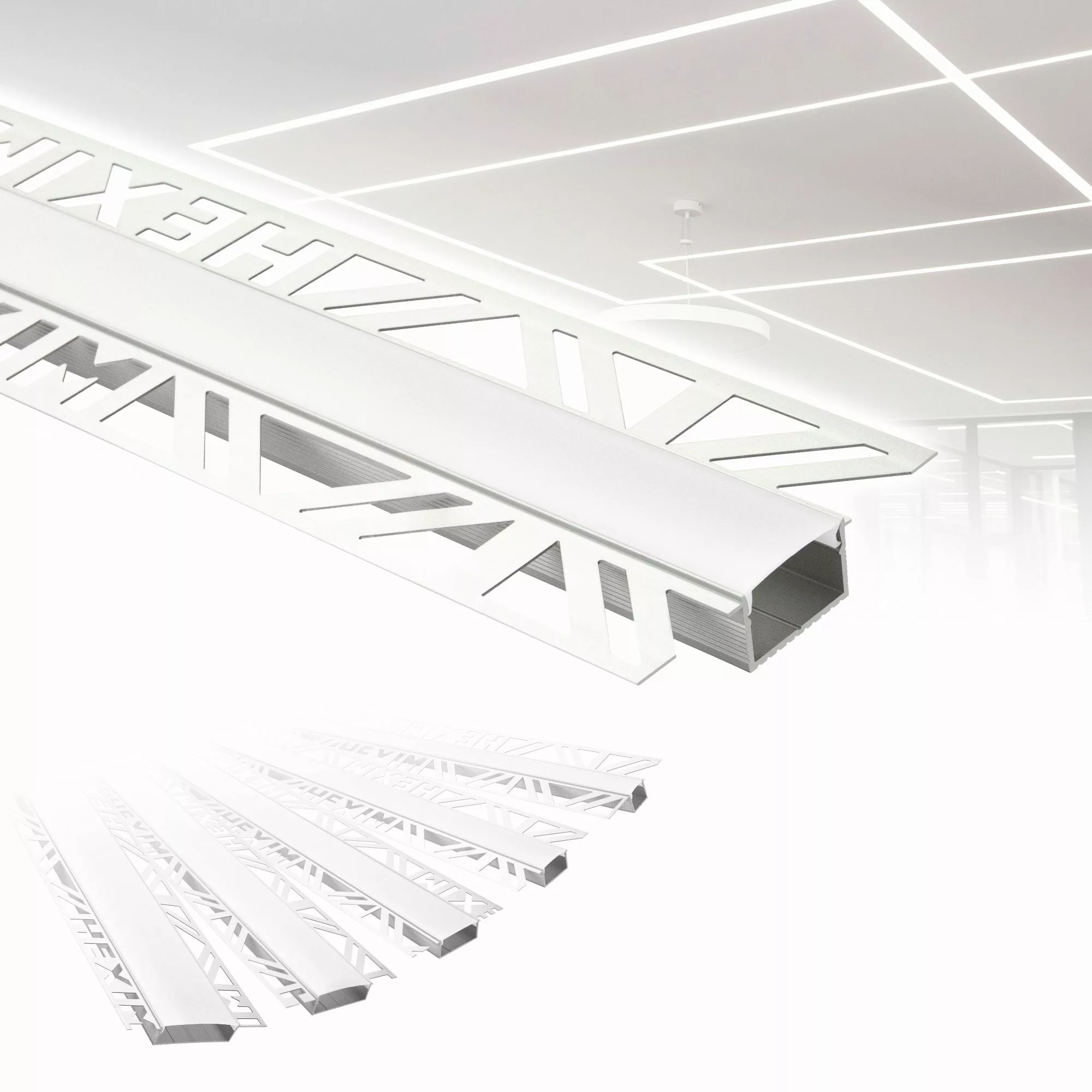 Hexim LED-Stripe-Profil 2m Trockenbauprofil Alu LED günstig online kaufen
