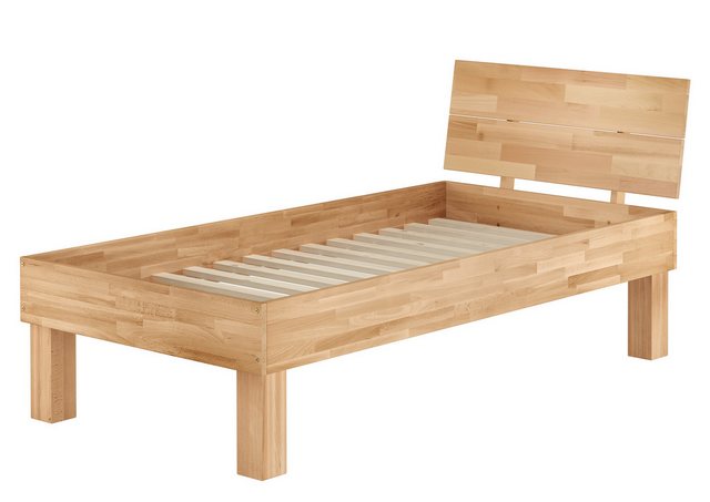 ERST-HOLZ Bett Extra stabiles Buche-Einzelbett XXL 100x220 mit Rost, Buchef günstig online kaufen