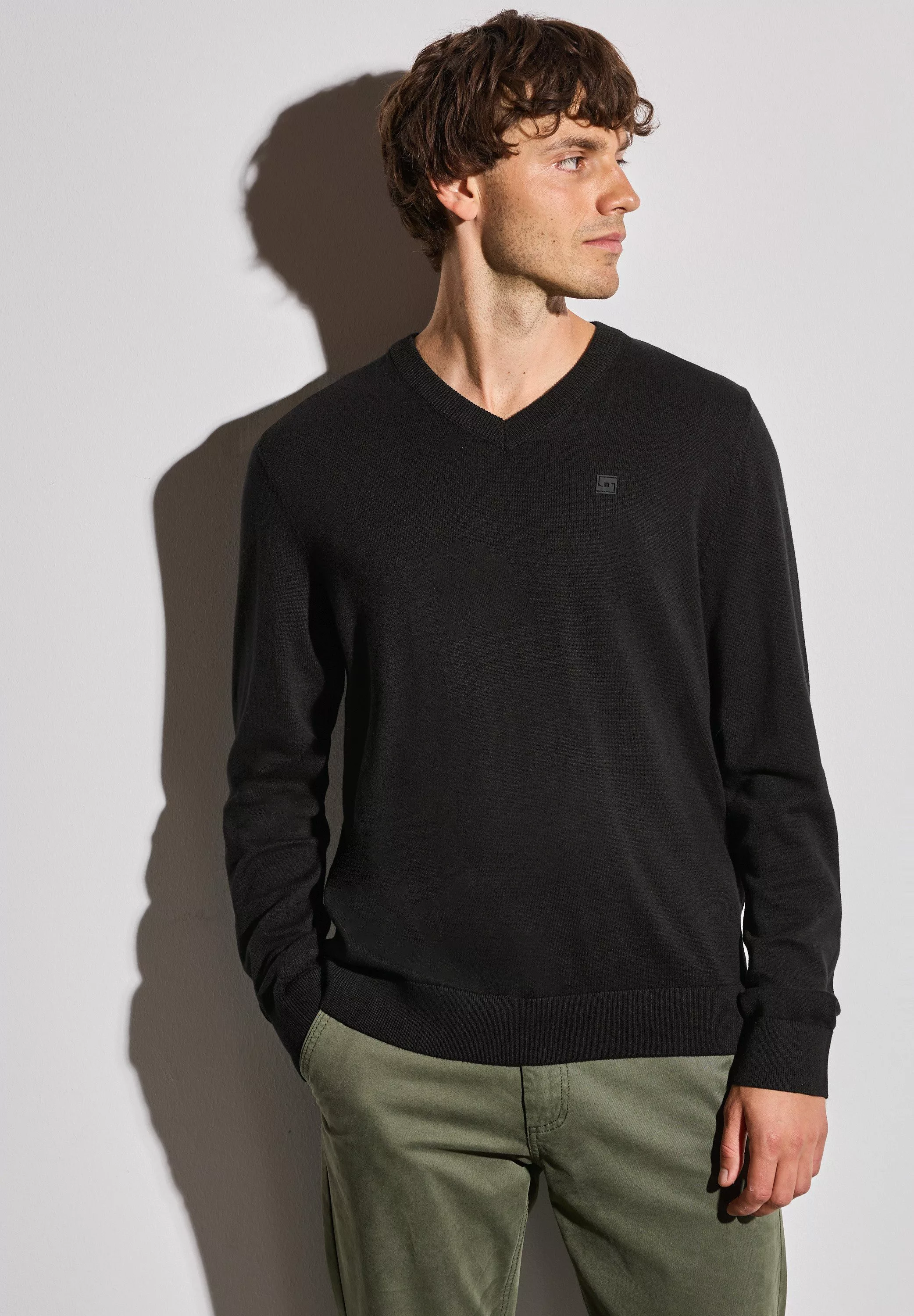 STREET ONE MEN Strickpullover aus reiner günstig online kaufen