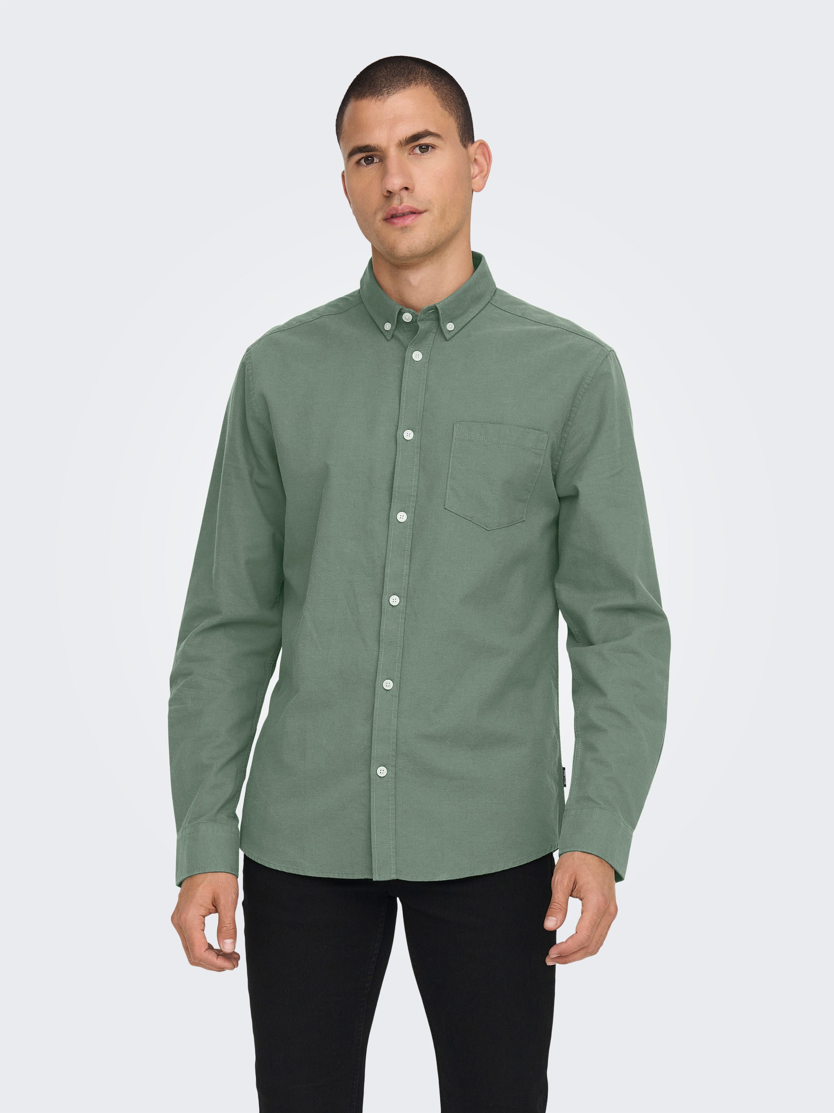 ONLY & SONS Langarmhemd ONSALVARO SLIM günstig online kaufen
