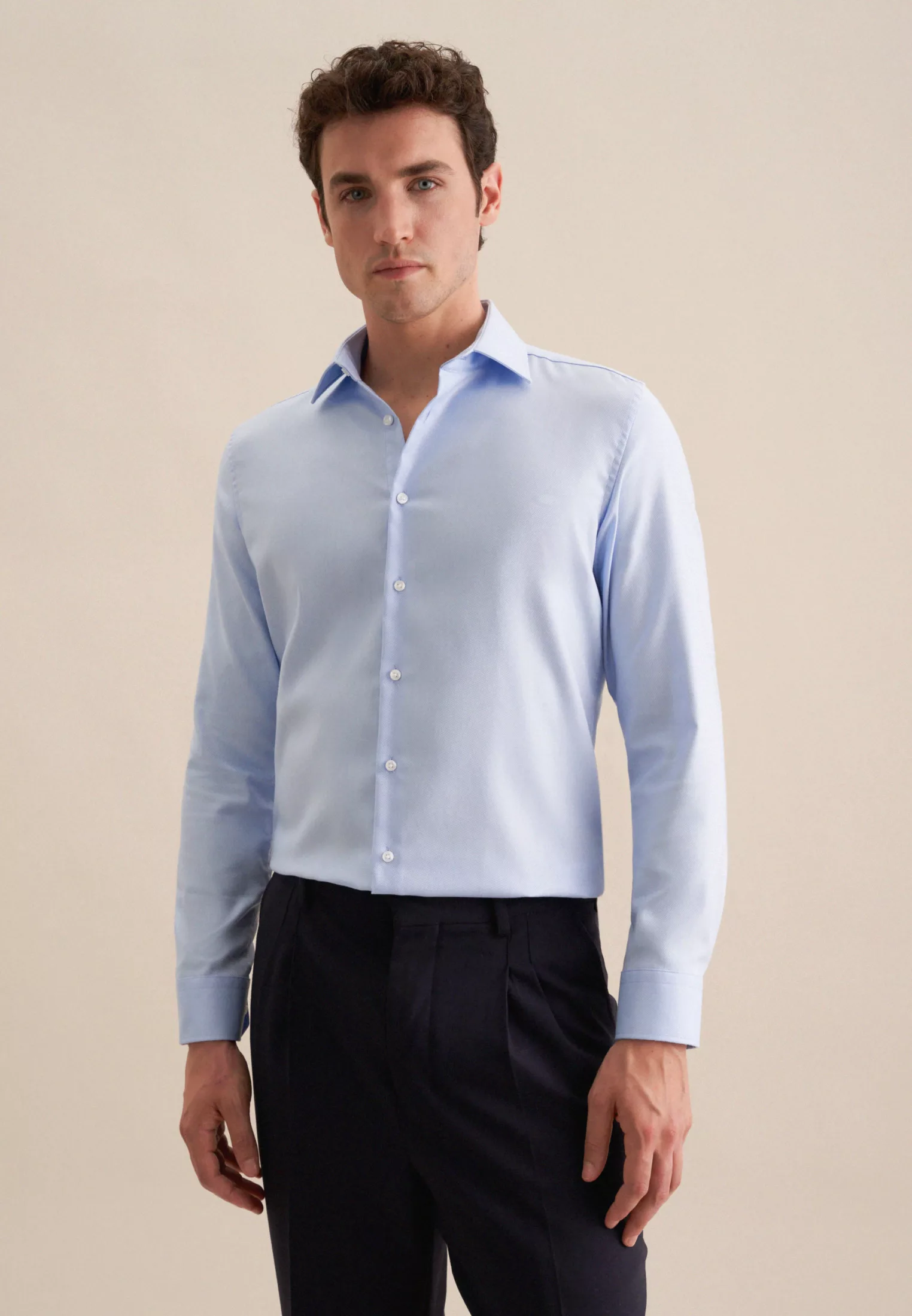seidensticker Businesshemd "Schwarze Rose", Slim Kentkragen Uni günstig online kaufen