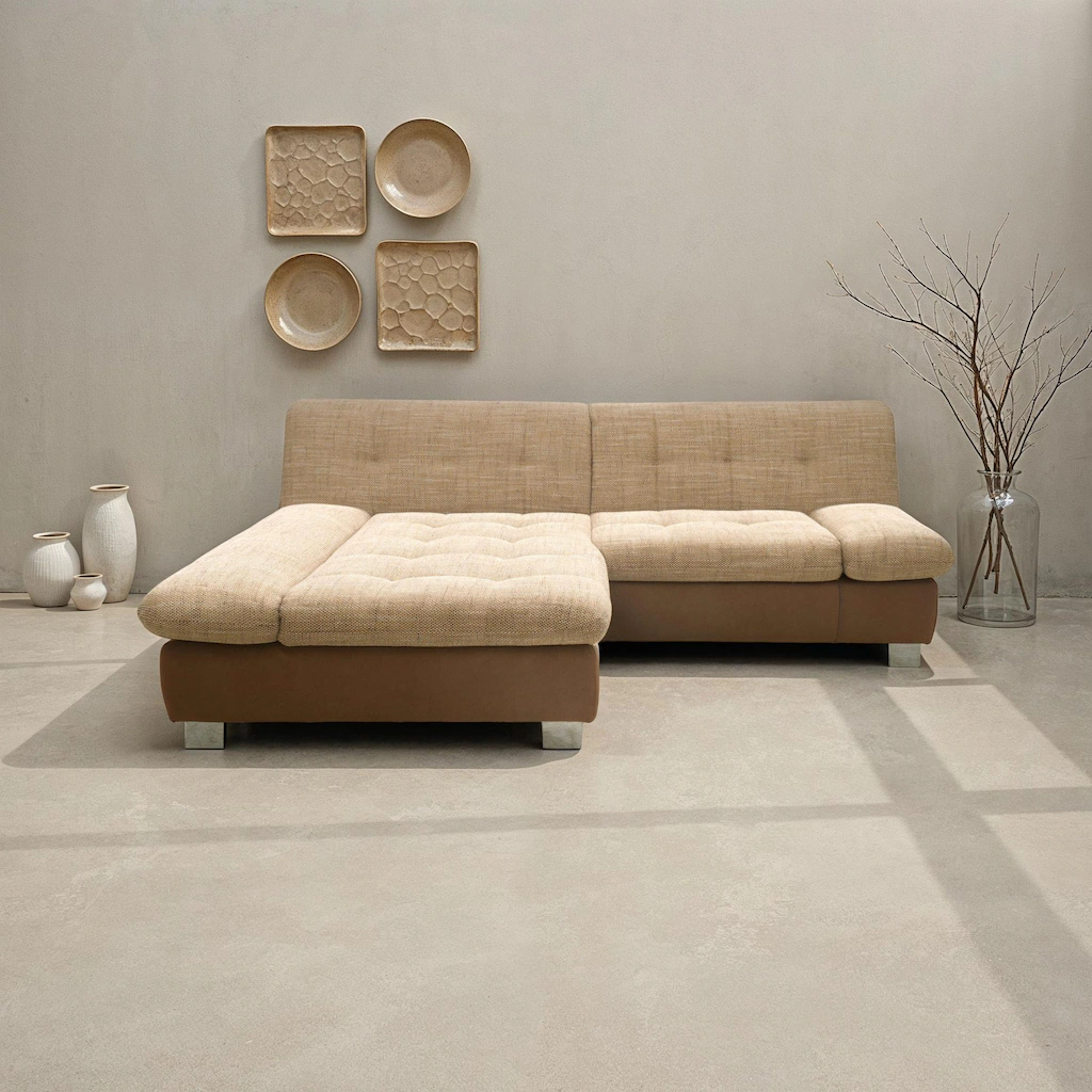 DOMO collection Ecksofa »100031 kompakte Stellmaße, komfortabel und bequem, günstig online kaufen