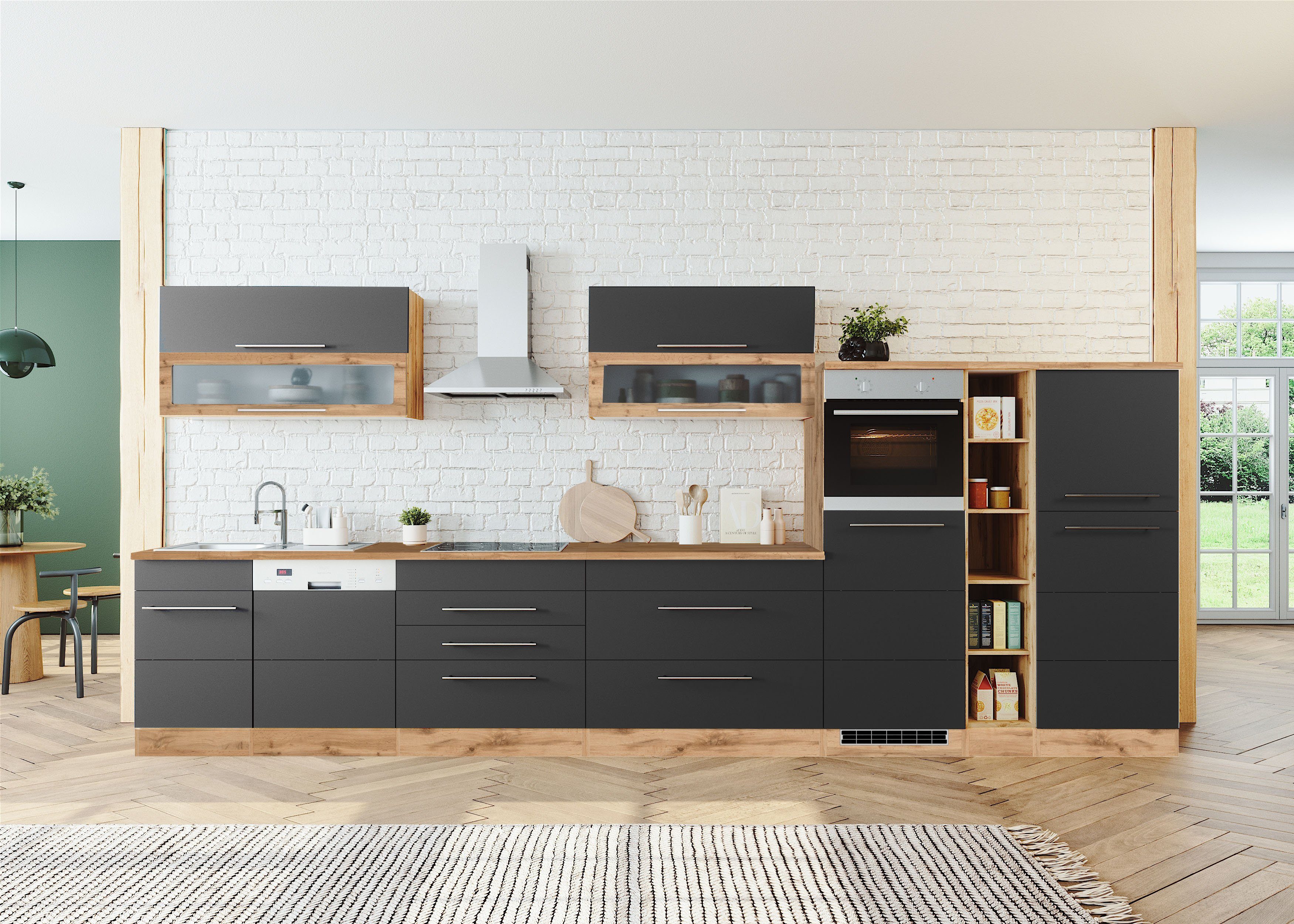 KOCHSTATION Küchenzeile KS-Wien, Breite 440 cm, günstig online kaufen