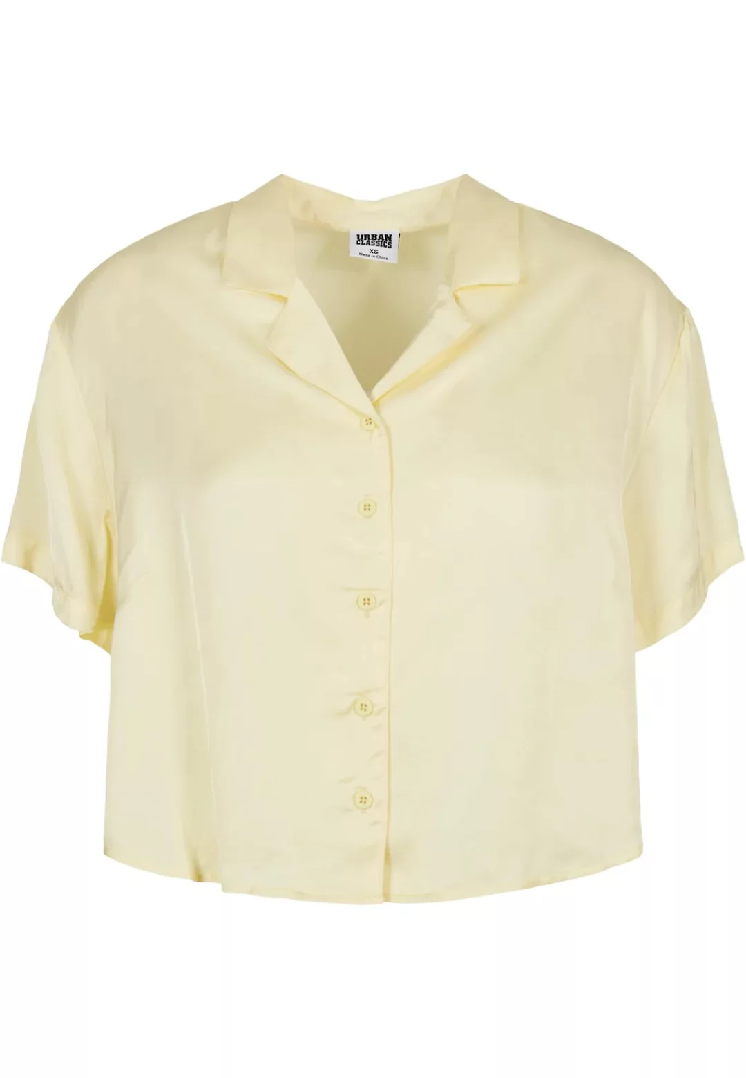 URBAN CLASSICS Langarmhemd "Damen Ladies Viscose Satin Resort Shirt", (1 tl günstig online kaufen
