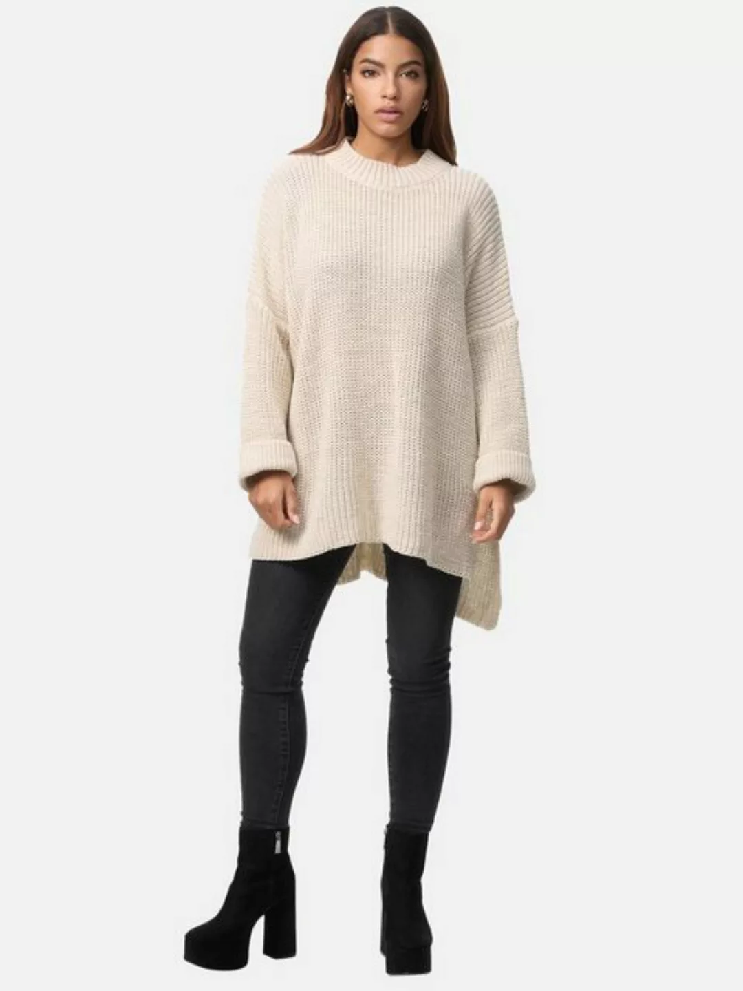 Elara Strickpullover Elara Damen Strickpullover Runderkragen (1-tlg) günstig online kaufen