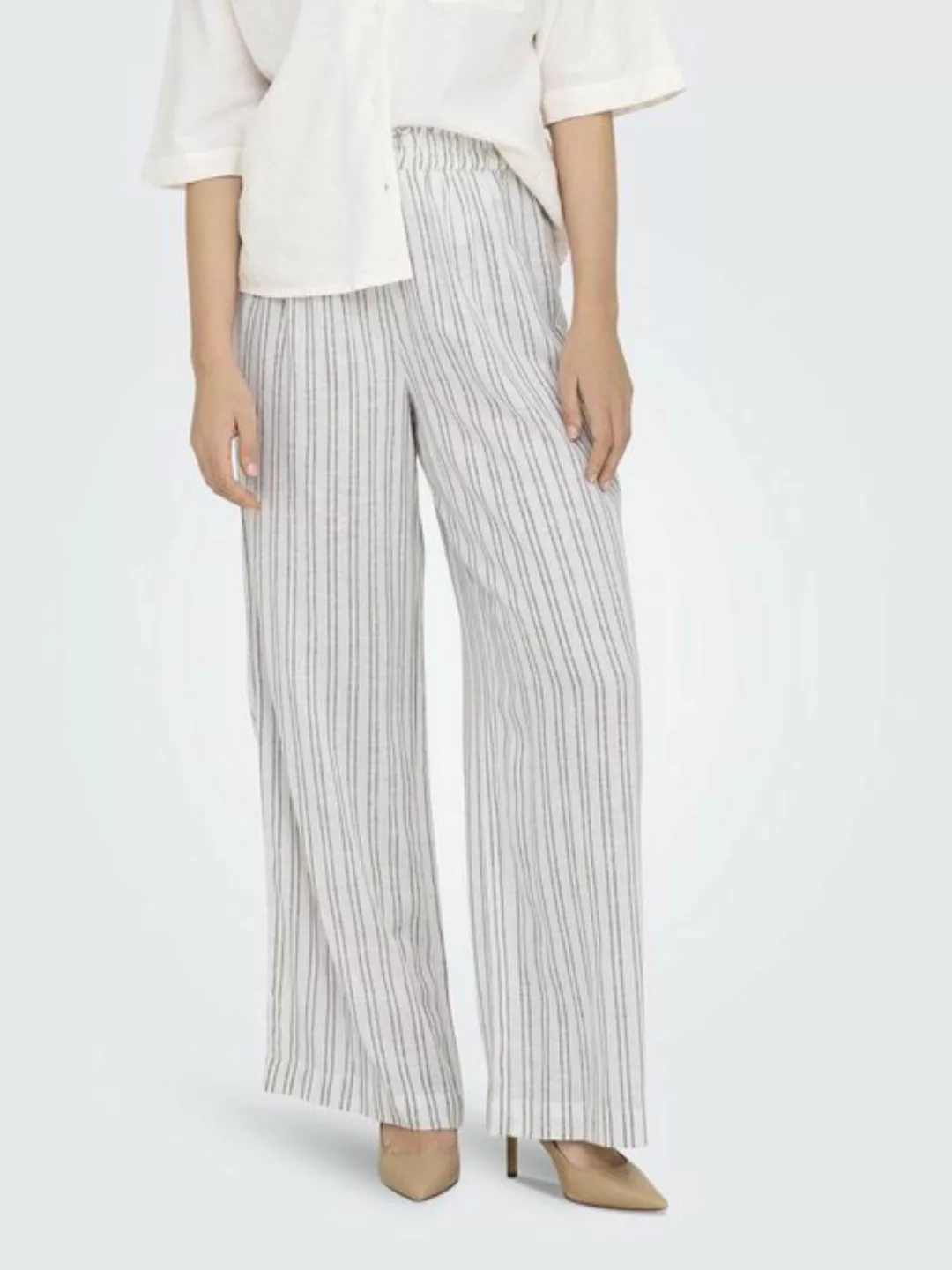 ONLY Stoffhose Elegante Leinen Culotte High Waist Weite Stoffhose 7420 in B günstig online kaufen