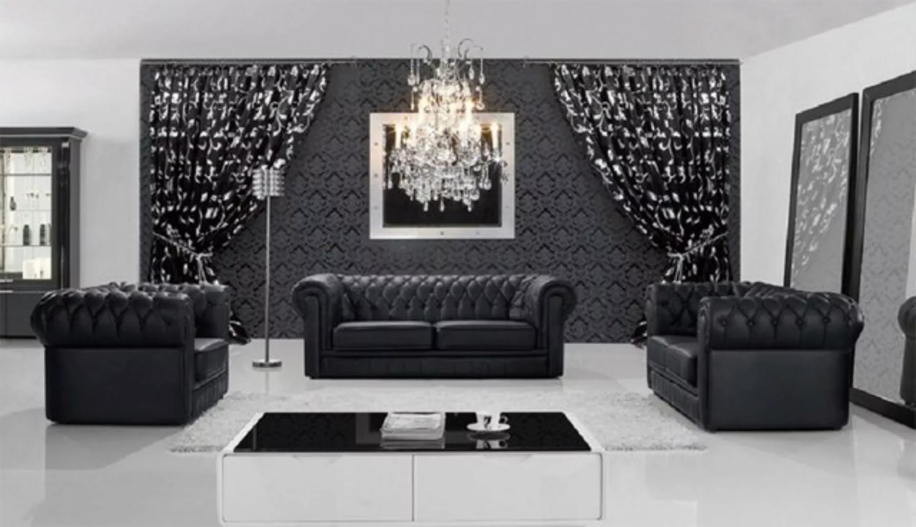 JVmoebel Sofa Ledersofa Sofa Couch Sofagarnitur Sitzer Design Moderne Sofas günstig online kaufen