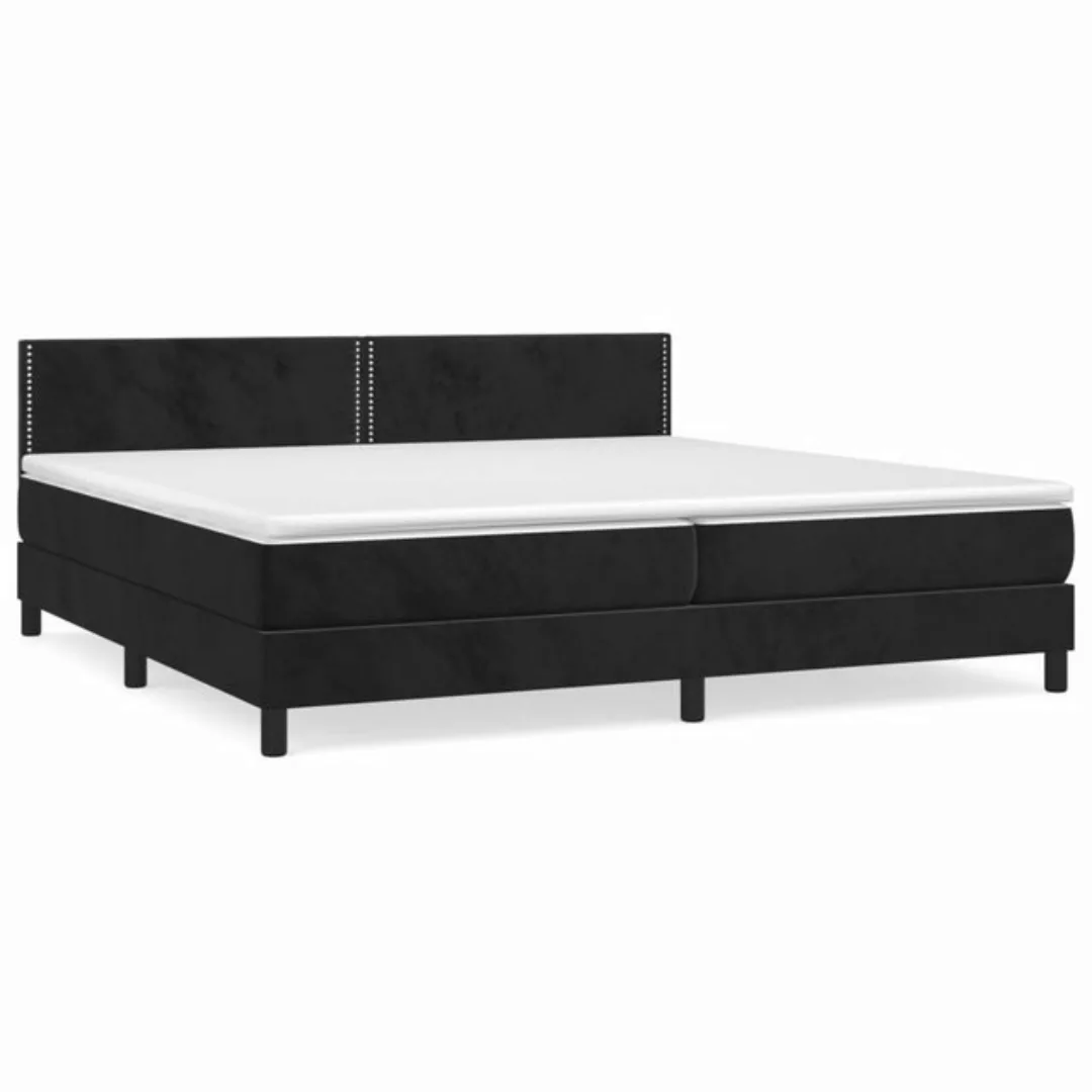 vidaXL Boxspringbett Boxspringbett mit Matratze Schwarz 200x200 cm Samt Bet günstig online kaufen