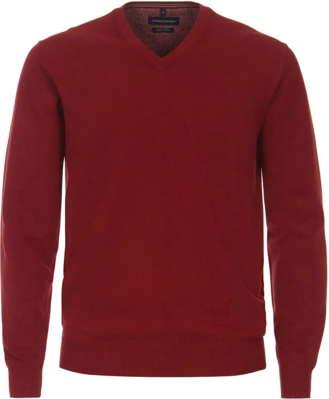 Casa Moda Pullover V-Ausschnitt Rot - Größe L günstig online kaufen