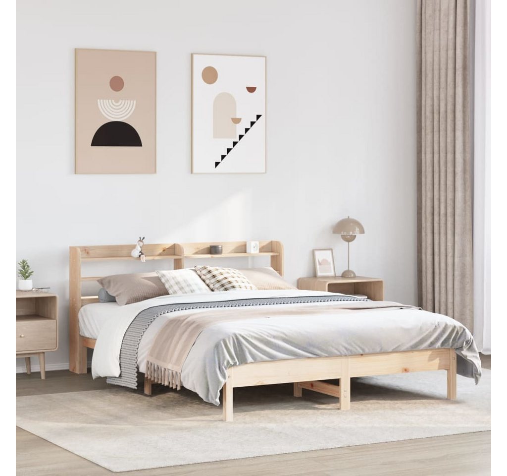 vidaXL Bett, Massivholzbett ohne Matratze 150x200 cm Kiefernholz günstig online kaufen