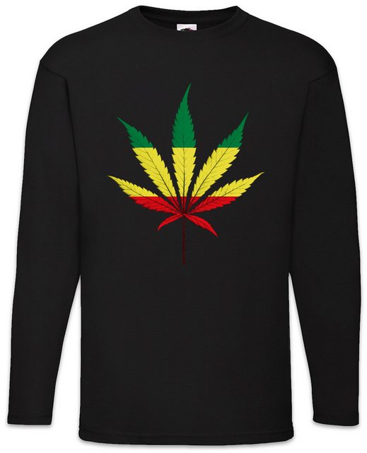 Urban Backwoods Langarmshirt Leaf Panafrica Langarm T-Shirt Blatt Ganja Reg günstig online kaufen