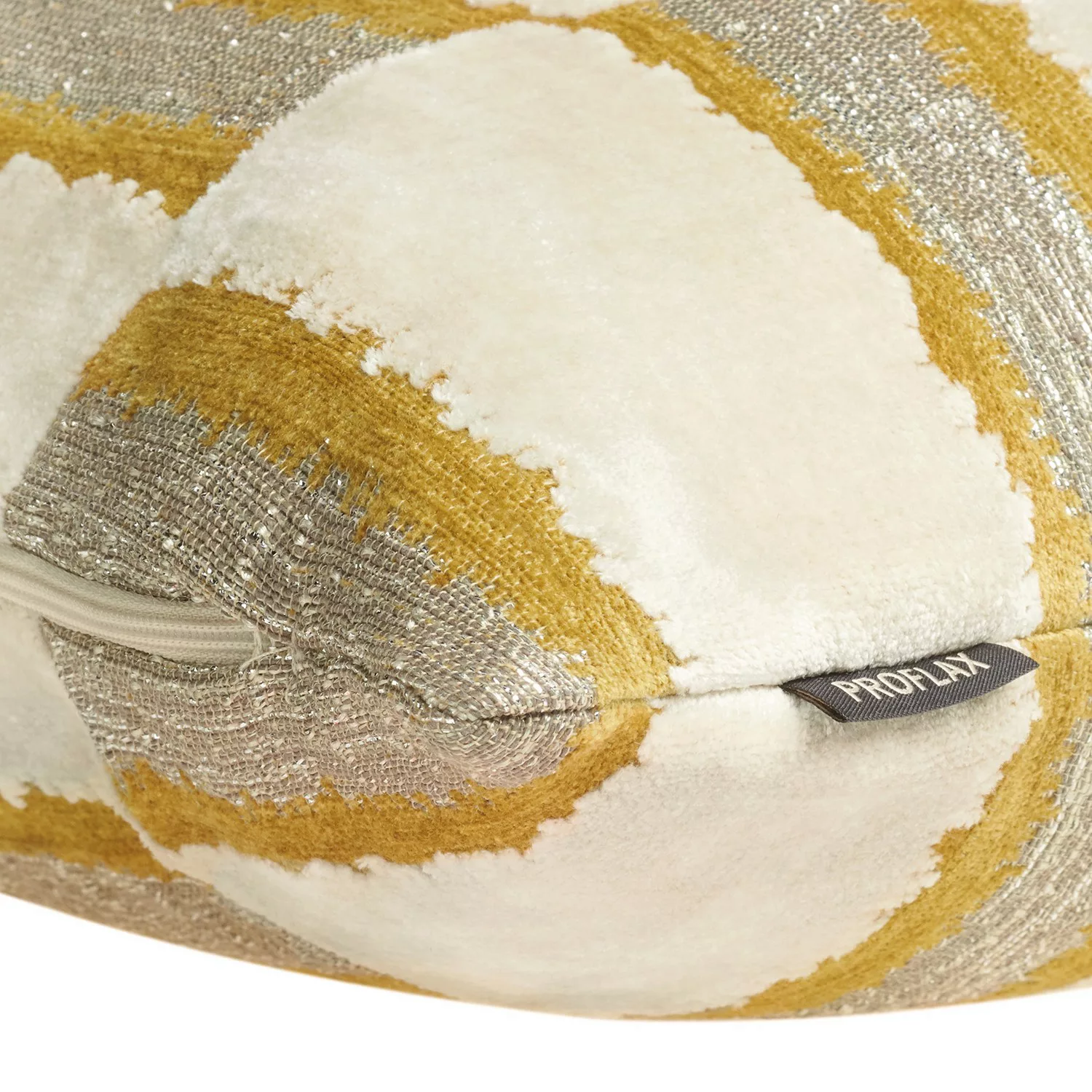 home24 Proflax Kissenbezug Almond Creme/Gelb 40x40 cm (BxH) Patchwork Desig günstig online kaufen