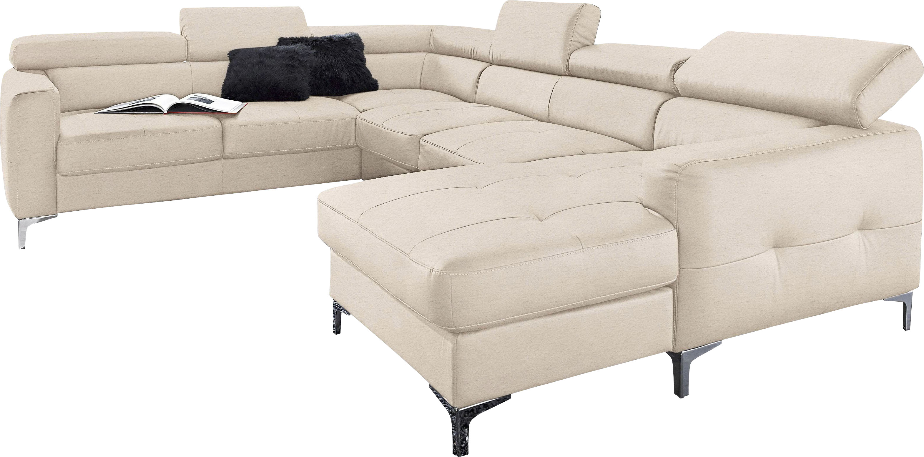COTTA Polstergarnitur "Sammy U-Form", (Set, Tiefe der Recamiere 169 cm), Se günstig online kaufen