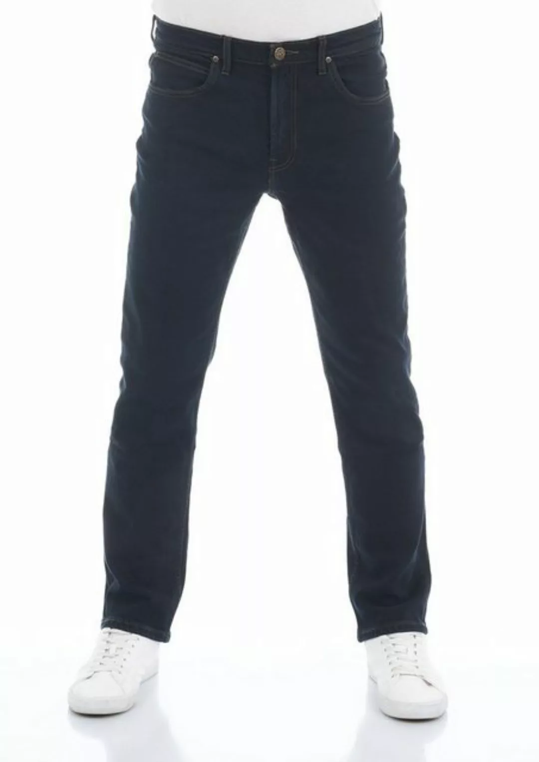 Lee Herren Jeans Brooklyn Straight - Regular Fit - Blau - Blue Black günstig online kaufen