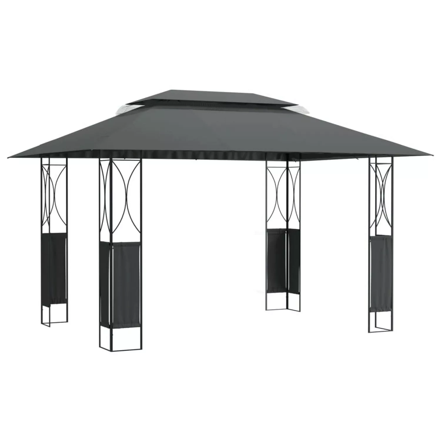 vidaXL Pavillon mit Dach Anthrazit 400x300x270 cm Stahl günstig online kaufen