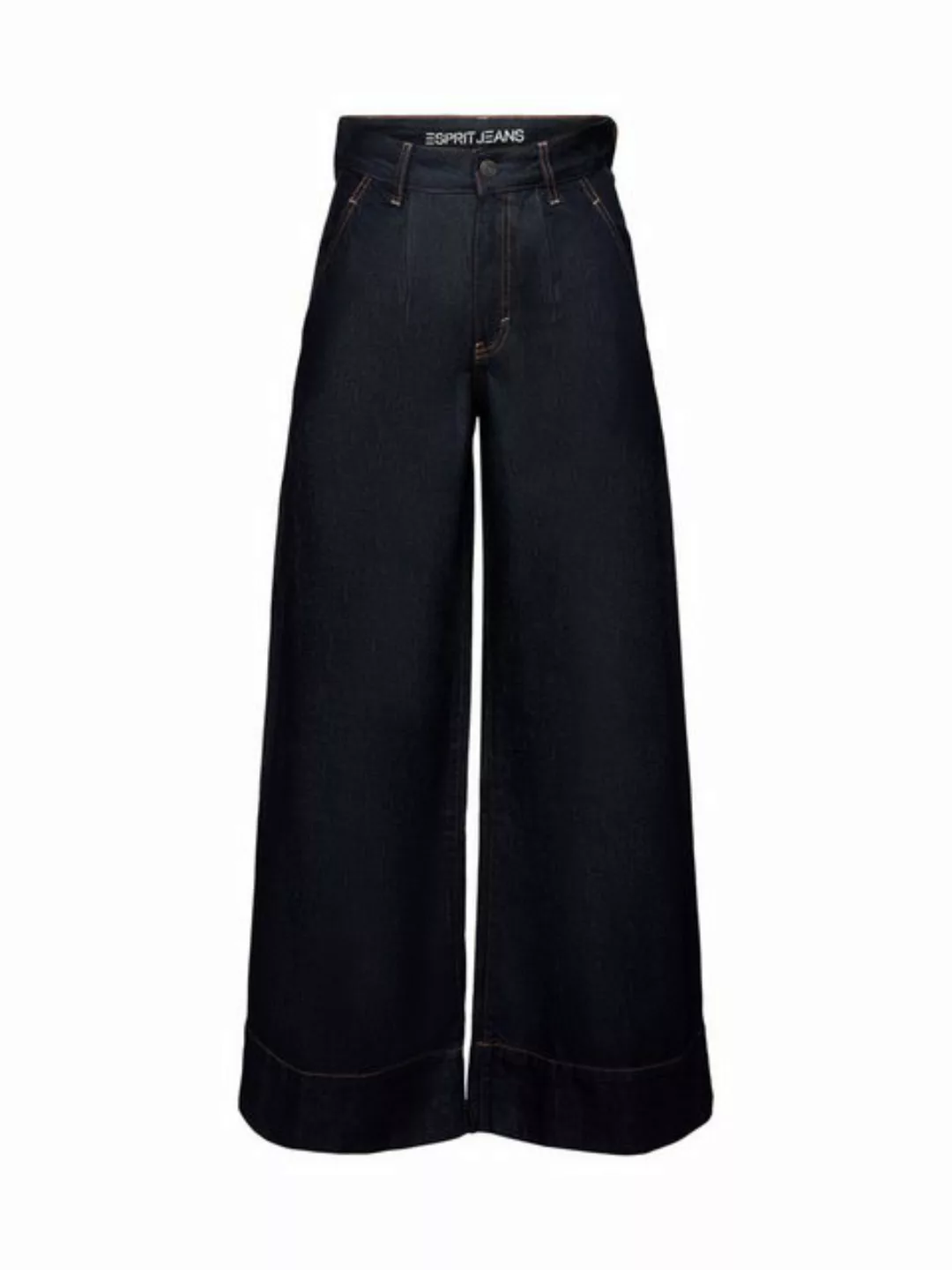 Esprit Weite Jeans Chino-Jeans mit Falten, hohem Bund und weitem Bein günstig online kaufen