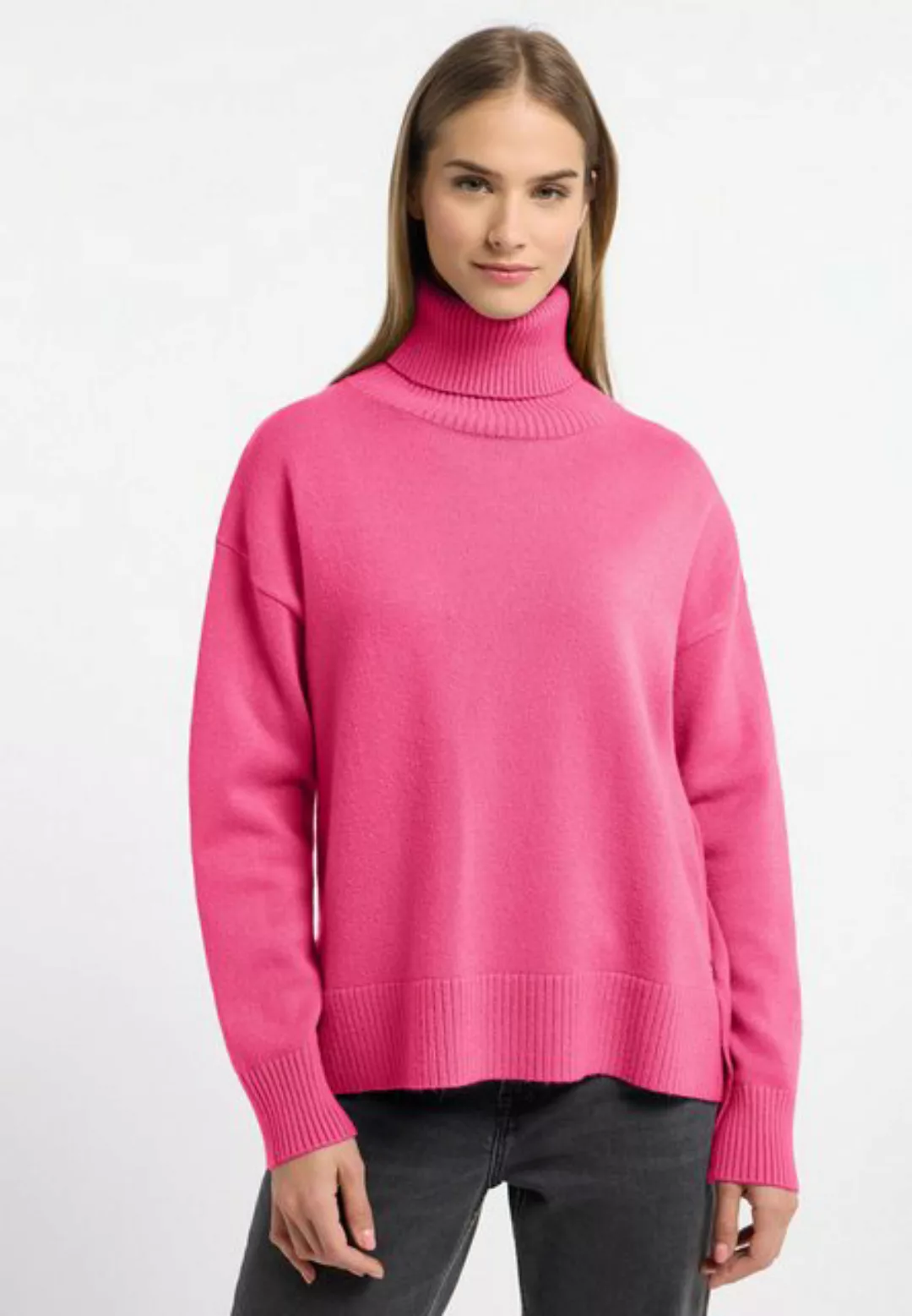 Frieda & Freddies NY Strickpullover Rollkragenpullover mit Farb- und Materi günstig online kaufen