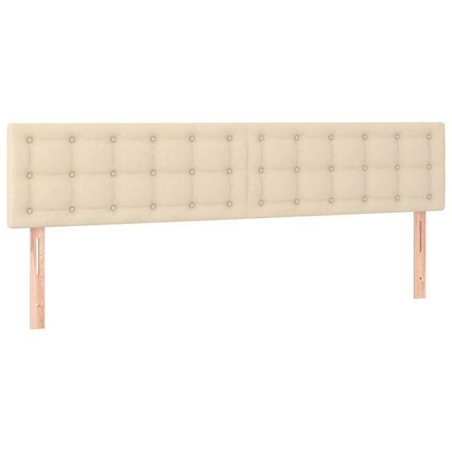 vidaXL Bett, Kopfteile 2 Stk. Creme 90x5x78/88 cm Stoff günstig online kaufen