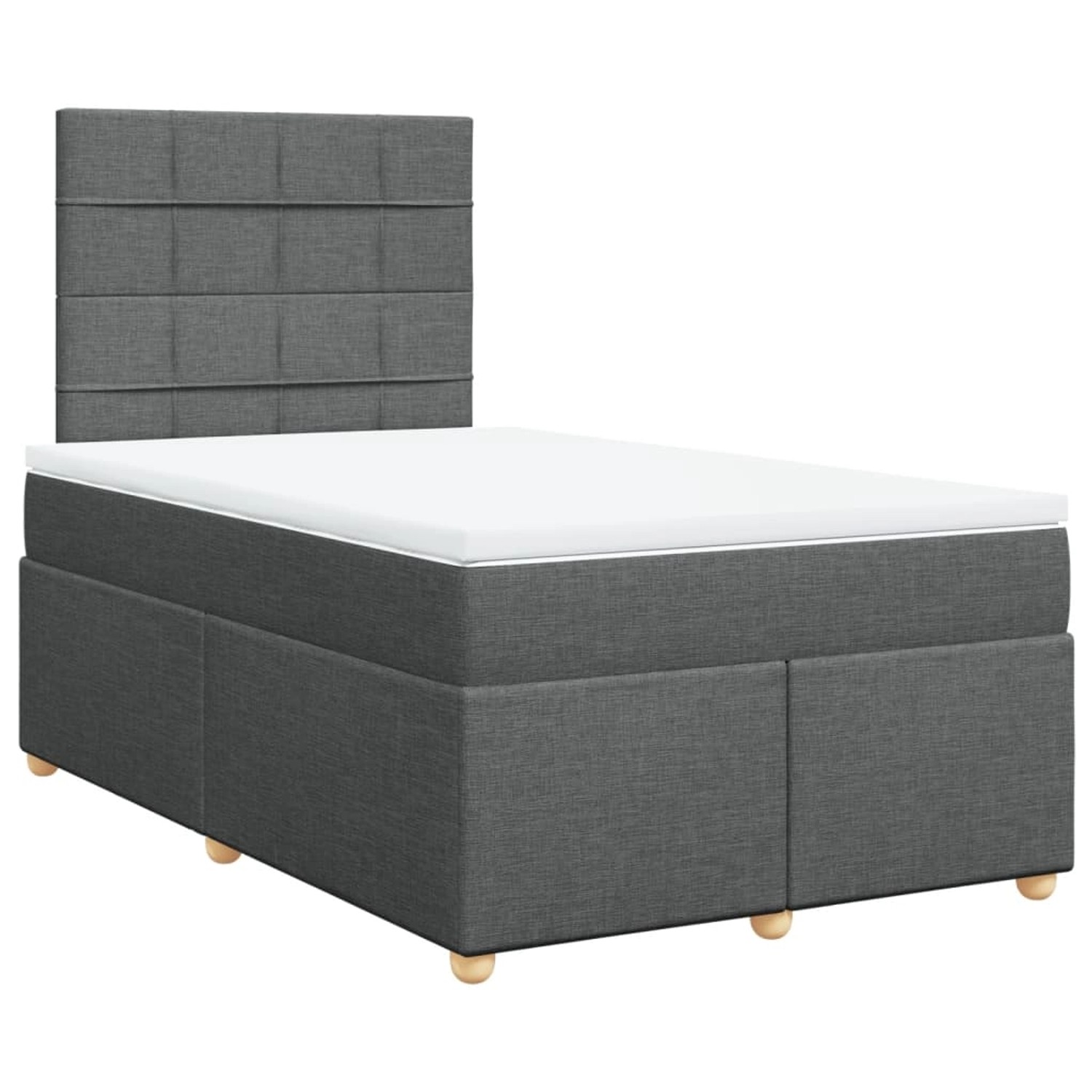 vidaXL Boxspringbett mit Matratze Dunkelgrau 120x190 cm Stoff2105855 günstig online kaufen