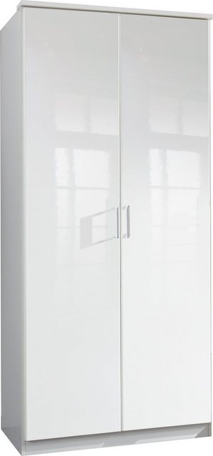 freiraum Drehtürenschrank Clack in HOCHGLANZ LACK WEISS - 91x199x58cm (BxHx günstig online kaufen