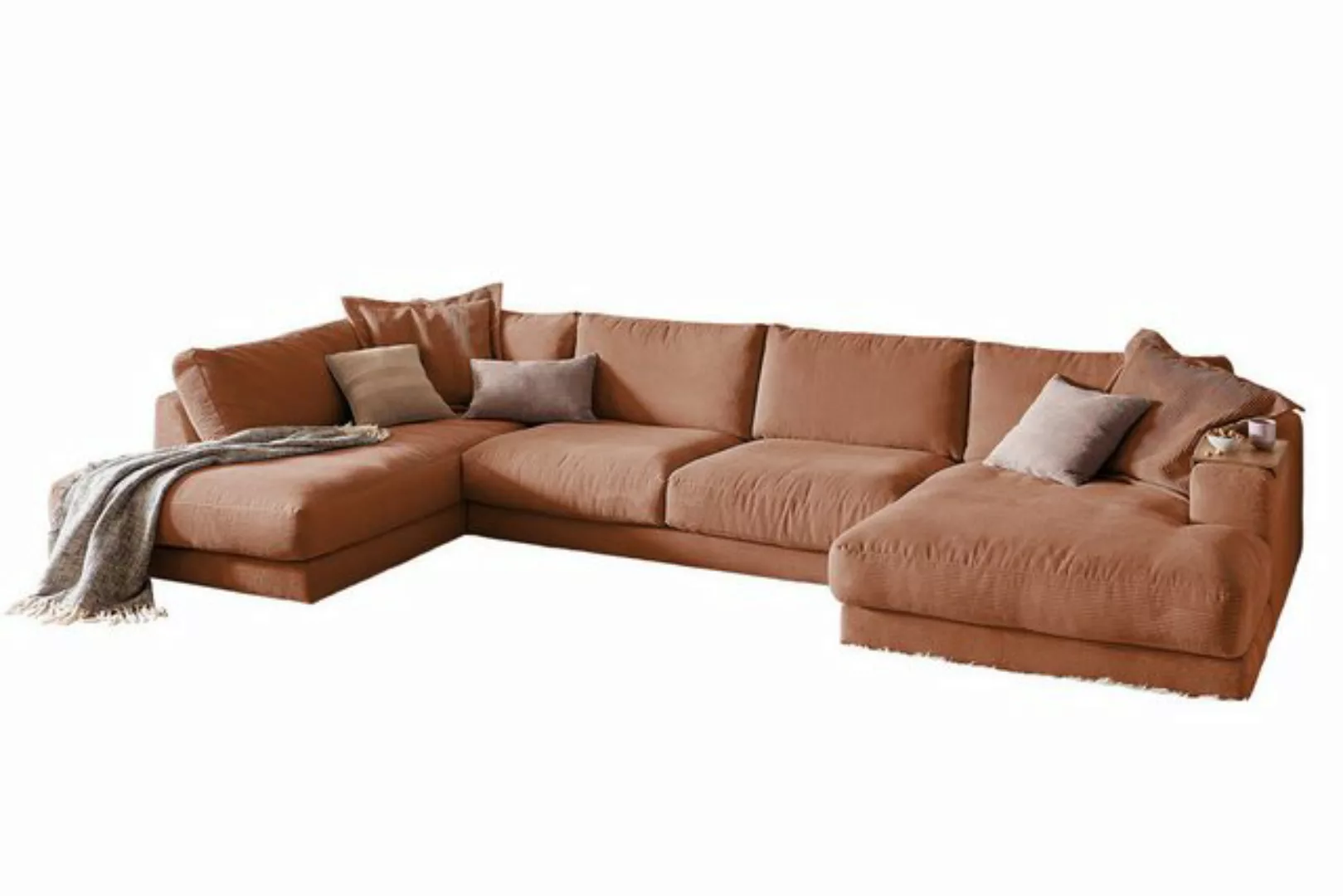 KAWOLA Wohnlandschaft MADELINE, Sofa U-Form Cord, Longchair rechts od. link günstig online kaufen