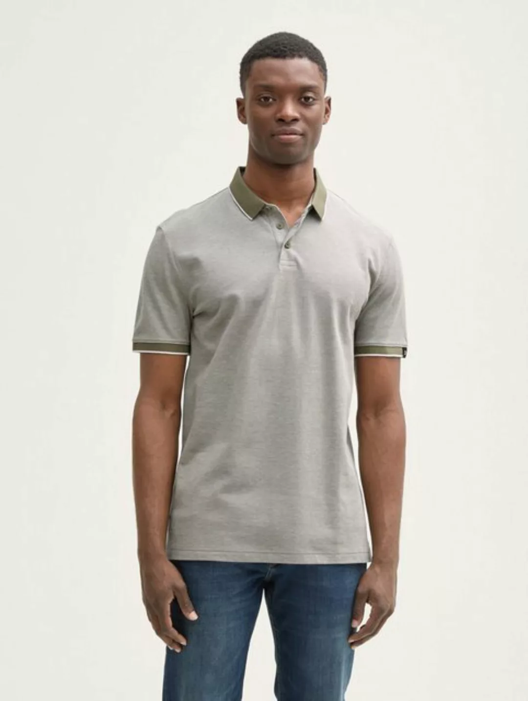 TOM TAILOR Denim Poloshirt Piqué Poloshirt aus Baumwolle günstig online kaufen