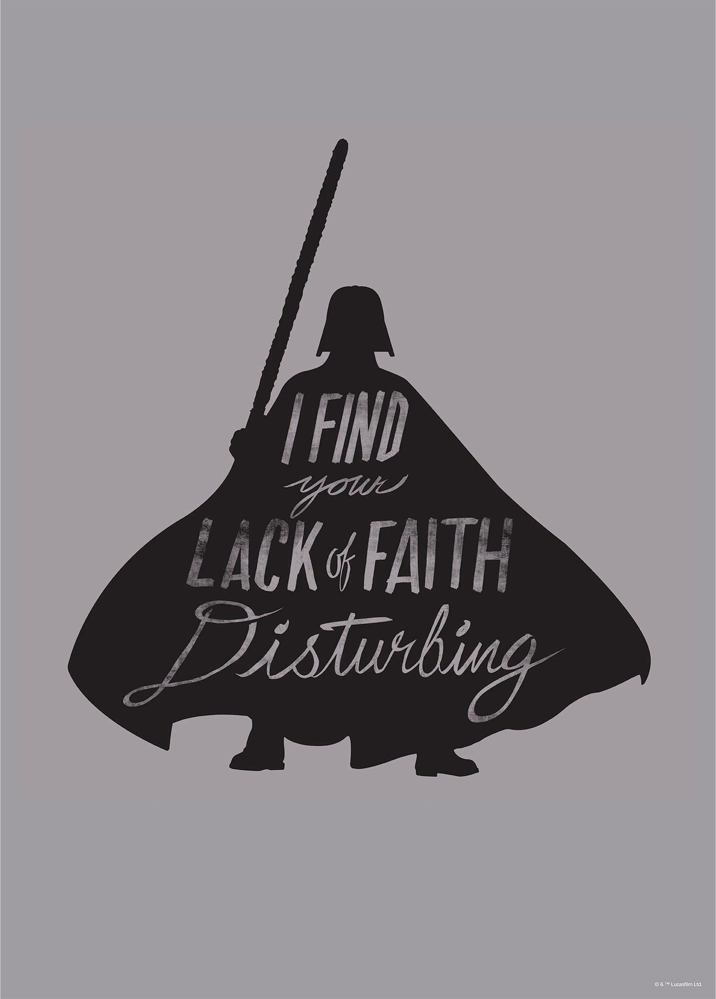 Disney Poster Star Wars Vader Quotes Grau und Schwarz 50 x 70 cm 612176 günstig online kaufen