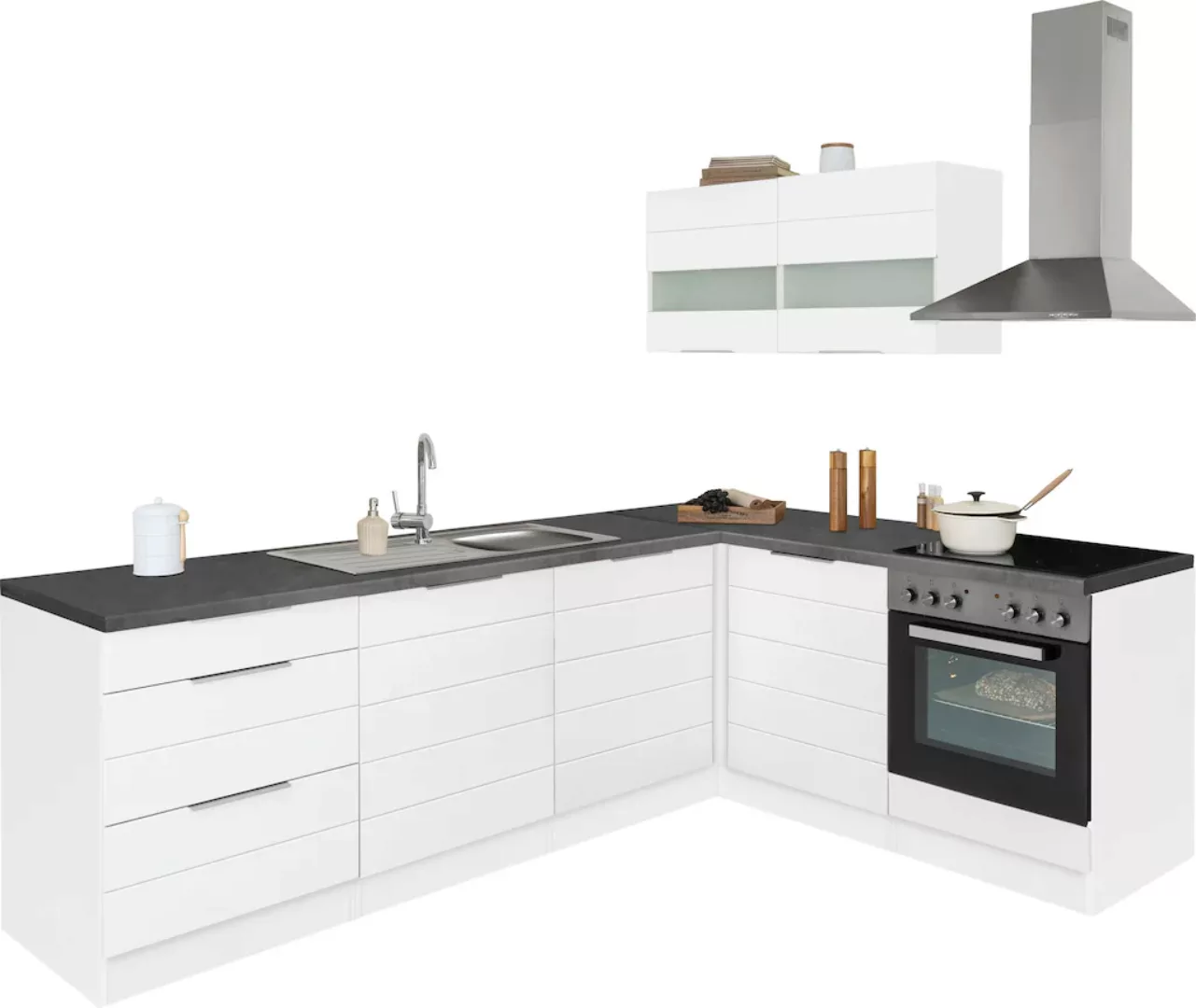 Kochstation Küche "KS-Luhe", Stellbreite 240x180 cm, wahlweise mit oder ohn günstig online kaufen
