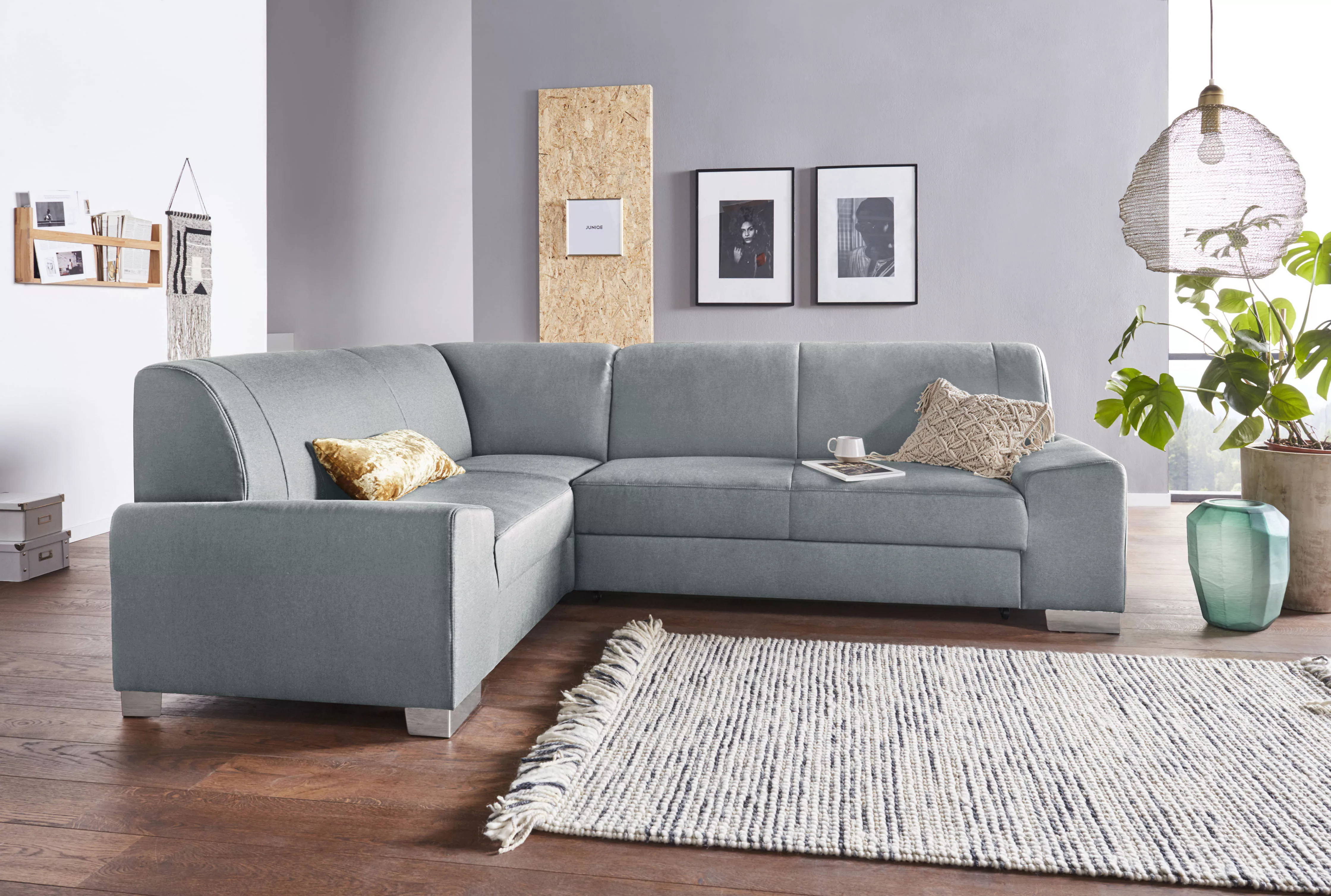 DOMO collection Ecksofa "Anzio L-Form", Wahlweise mit Bettfunktion und Fede günstig online kaufen