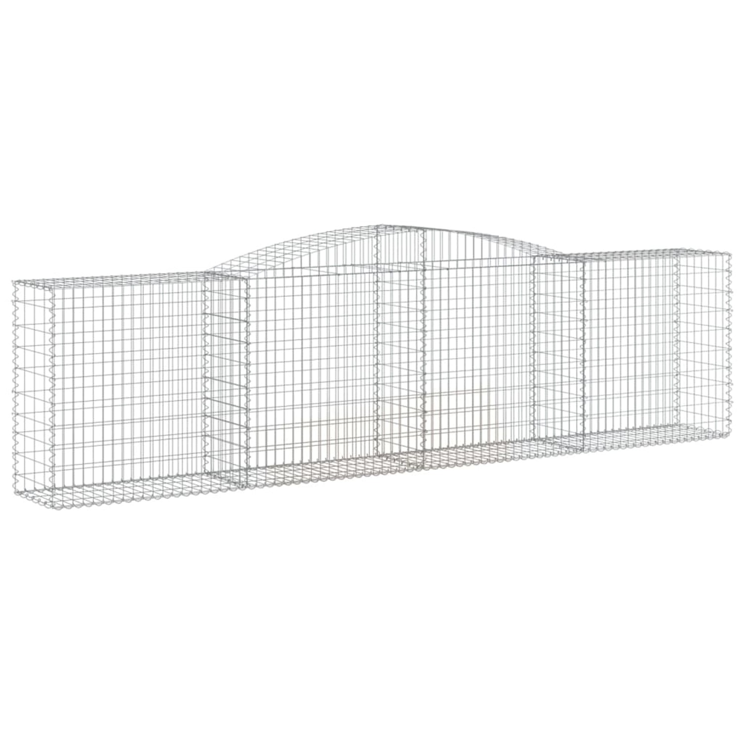 vidaXL Gabionen mit Hochbogen 3 Stk 400x50x100/120cm Eisen 1635488 günstig online kaufen