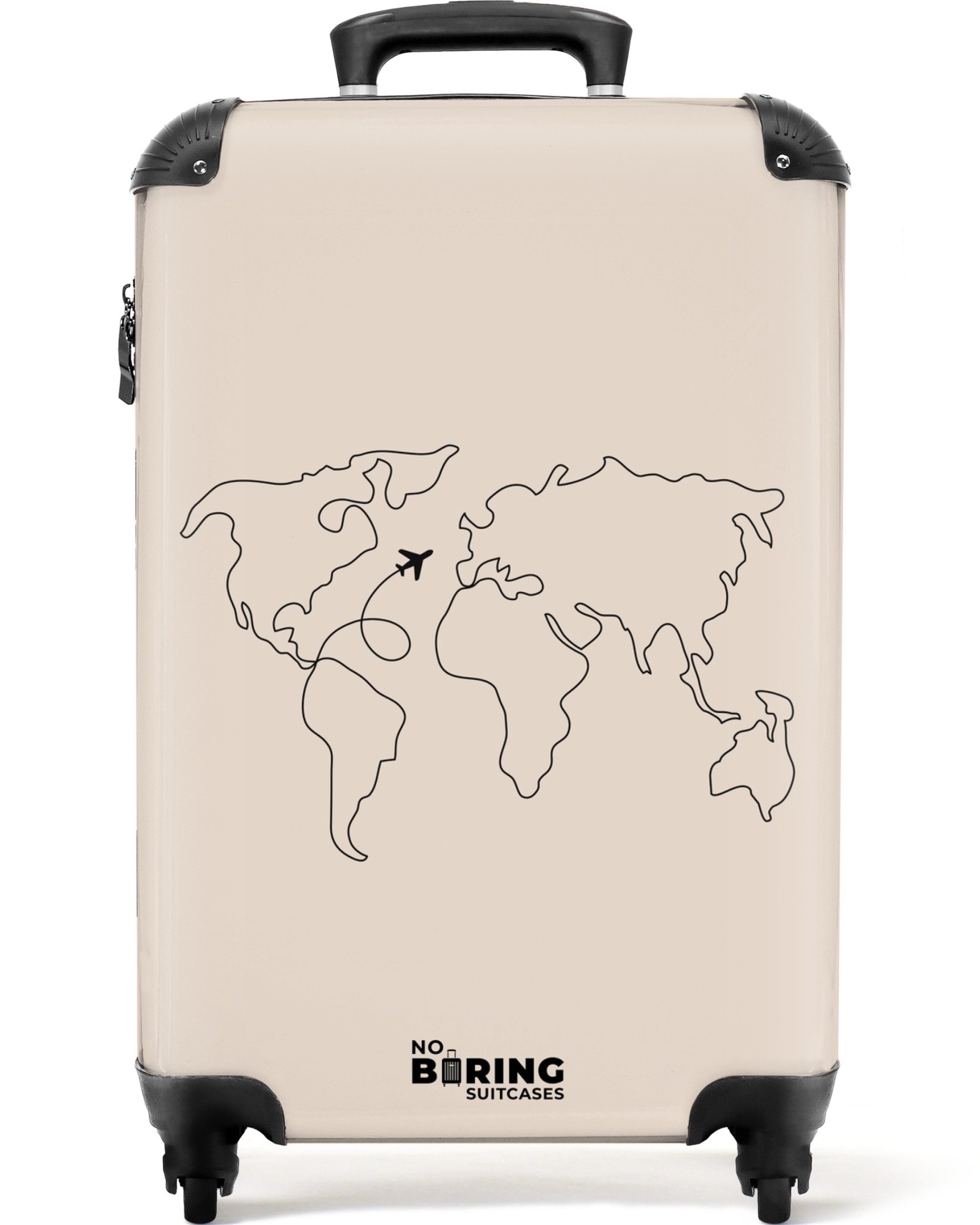 NoBoringSuitcases.com© Hartschalen-Trolley Weltkarte - Einfach - günstig online kaufen