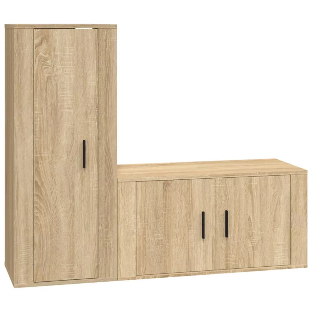 Vidaxl 2-tlg. Tv-schrank-set Sonoma-eiche Holzwerkstoff günstig online kaufen